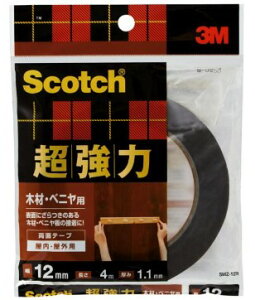 3M スリーエム 超強力両面テープ 12mmX4m SMZ-12R木・ベニヤ