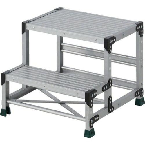 TRUSCO トラスコ中山 TRUSCO 作業用踏台 2段 ステップ奥行200 高さ0.50m 天板600X400 (TSF265 8000)