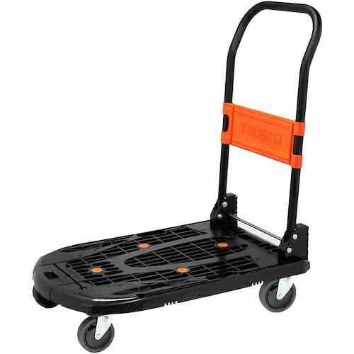 TRUSCO トラスコ中山 TRUSCO 樹脂台車 カルティオ(新型) 780X490 折畳 黒 (MPK780BK 8000)
