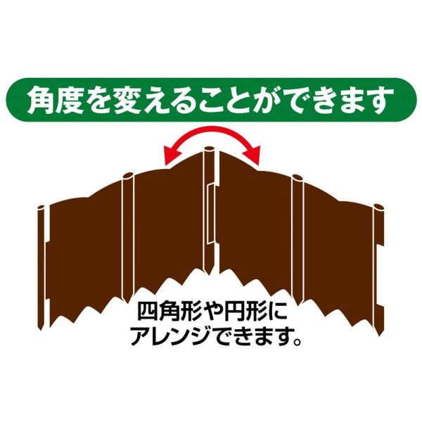 ベストコ ガーデニング 花壇 土止め ストッパー 1枚 ブラウン MA-4060