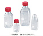 アズワン ねじ口瓶角型白 デュラン(R)　赤キャップ付　100mL 017230-100 1本