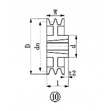 エバオン ※EVN ブッシングプーリー SPA 300mm 溝数2 SPA3002 1131 3805760(4)