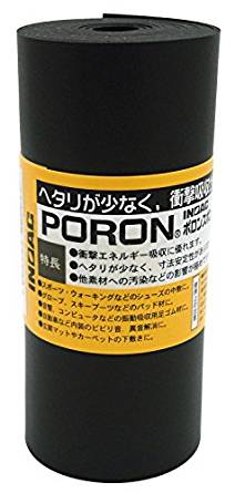 【在庫限即納】イノアック マイクロセルウレタンロールPORON 黒 1.5×100mm×1M巻8184111 L321.5100M