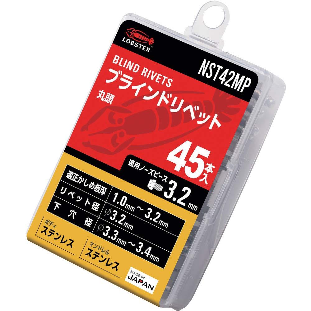 ロブテックス エビ ブラインドリベット(ステンレス/ステンレス製) 4-2(45本入) エコパック