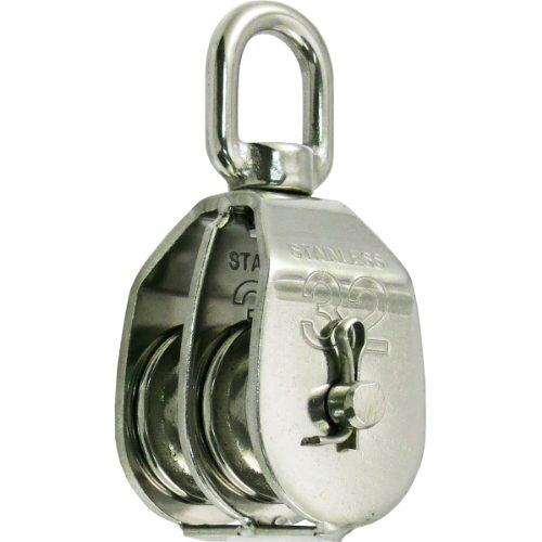 ひめじや 豆ブロック 2車 #32 品番:56088 サイズ:MB-32-2 カラー:ステンレス