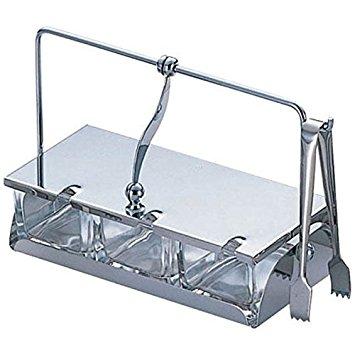 TKG テイケイジイ 遠藤商事 ガラス薬味入れ　T−3（3ヶ仕切）《3−015》【PYK11】