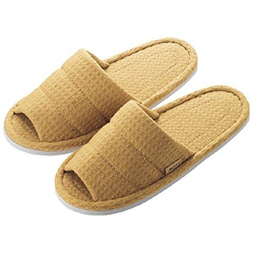 TRUSCO トラスコ中山 TRUSCO オープンワッフルスリッパ ブラウン C4822