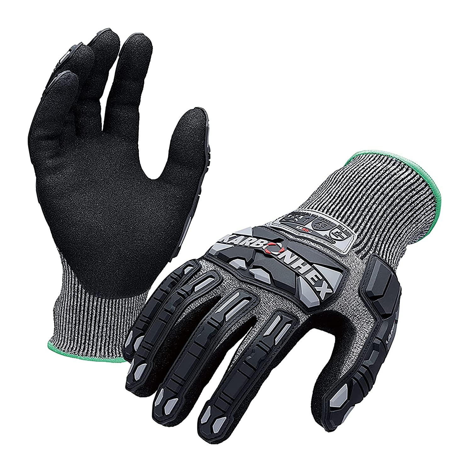 ミドリ安全(Midori Anzen) [ミドリ安全] 作業手袋 耐切創 耐衝撃 滑り止め付き KARBONHEX KX-90J M 1双入
