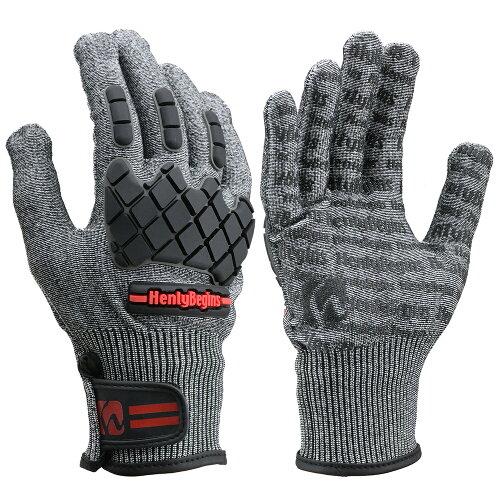 DAYTONA デイトナ デイトナ ヘンリービギンズ バイク用 グローブ Mサイズ ブラック/レッド 耐摩擦性 プロテクト ストレッチ シームレス 春夏秋 HBG-060 19979(2)