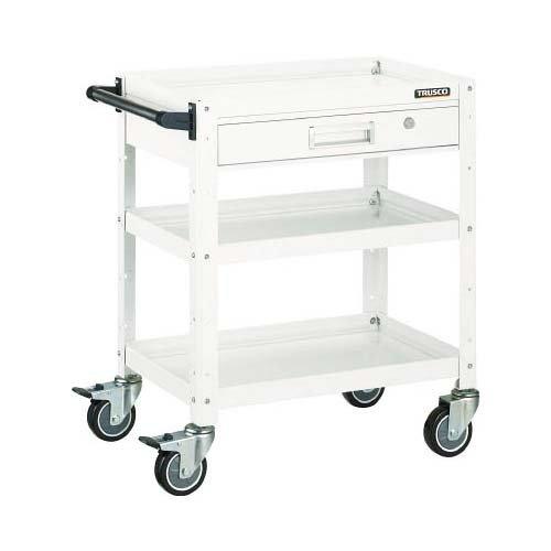 TRUSCO トラスコ中山 TRUSCO バーディワゴン 600X400 引出付 ウレタン車輪 YG色 BDW763VUYG