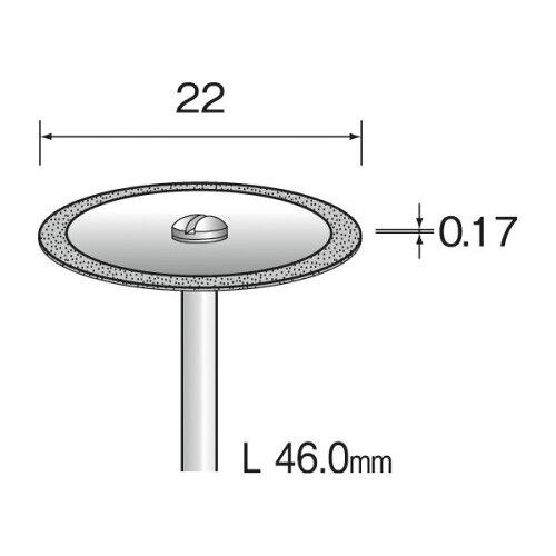 ミニター ミニモ メタルボンドダイヤモンドカッティングディスク 外周 Φ22