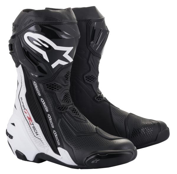 ALPINESTAR アルパインスターズ 【必ず購入前に仕様をご確認下さい】SUPERTECH-R VENTED BOOTS[12 BLACK WH ITE]42/26.5cm