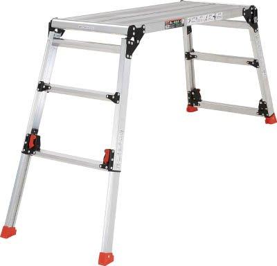 TRUSCO トラスコ中山 TRUSCO 足場台 アルミ製 脚部伸縮タイプ 高さ0.60～0.91m TDWG610