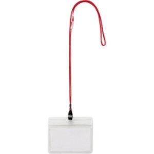 大塚商会 吊り下げ名札(防水チャック付) 特大 赤 10個入 OR-5469-R