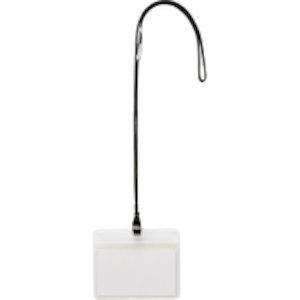 大塚商会 吊り下げ名札(防水チャック付) 特大 黒 10個入 OR-5469-D