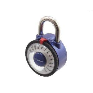 Master Lock 1588JADBLU 拡大レンズ付ダイヤル式南京錠 ブルー