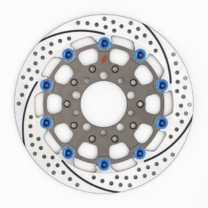 KUNIMI 国美コマース プレミアムレーシング　品番：ES207FR−BL　サイズ：φ310　　ピンカラー：ブルー