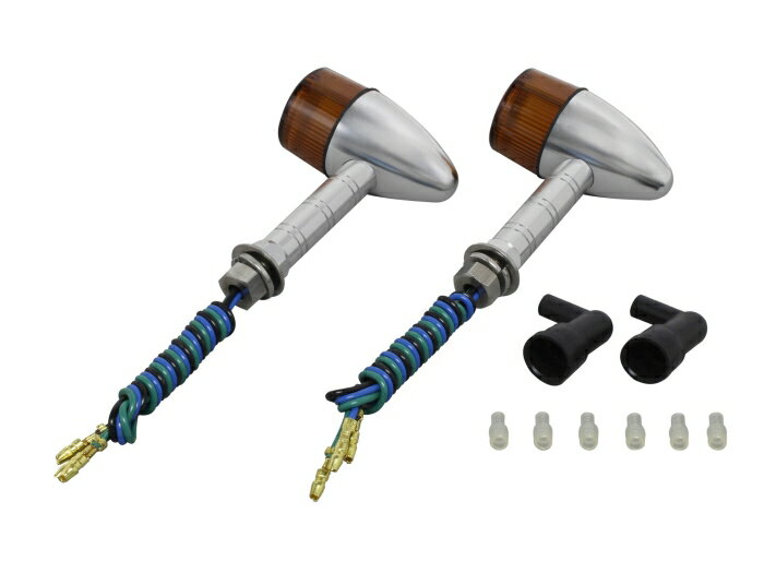 POSH Faith ポッシュフェイス マシンド ウインカー ホウダン シルバーボディ/オレンジレンズ バルブナ..