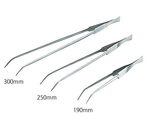 アズワン 技工ピンセット（先曲）　25cm