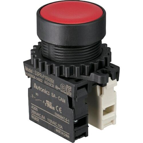 TRUSCO トラスコ中山 TRUSCO 押しボタンスイッチ Φ30 1a-1b 赤 (30P1A1 ...