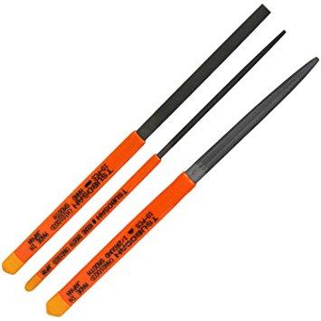 藤原産業 SK11 細工ヤスリセット 細目 平・丸・半丸 全長185mm STPF-2