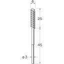 日本精密機械工作 リューター スパイラルブラシ軸径(mm):3毛材:ステンレス線 (B8460 8895)