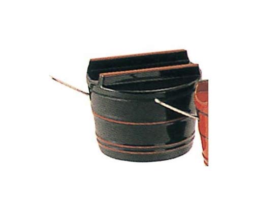 福井クラフト(Fukui Craft) メラミン　桶型薬味入　（小さじ付）82013641　黒に朱紐【RFKK401】