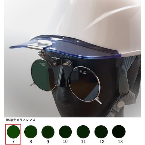 Eye Shields - トーアボージン ひさし有りヘルメット取付遮光めがね 383BL TB7 (383BLTB7 4645)
