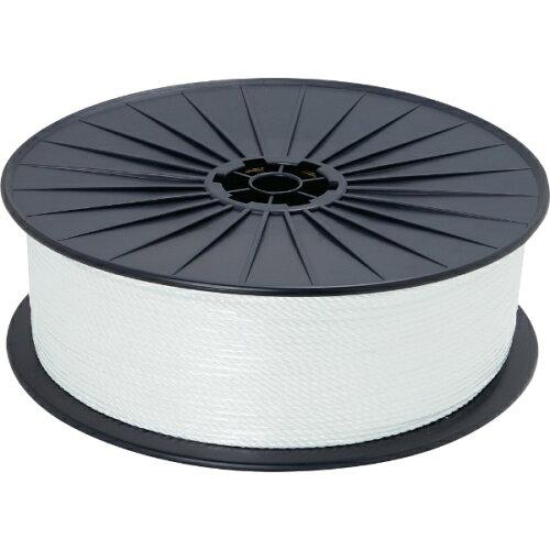 TRUSCO トラスコ中山 ドローン用パイロットロープ PP4mm 長さ500m ボビン巻き ホワイト D-ROPE4500-W 1巻