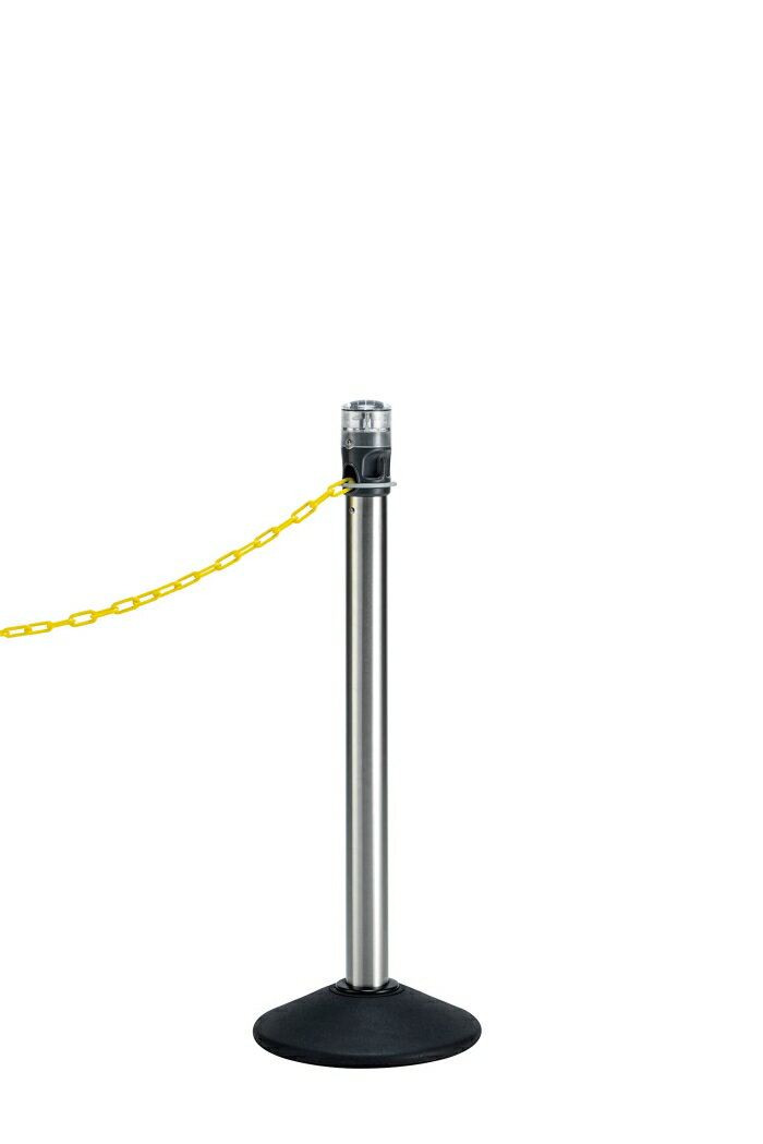 テラモト LEDライト付きチェーンスタンド プラチェーン黄 点滅灯 LED黄 SU6621206 1台