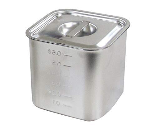 杉山工業 18-8 目盛付深型角キッチンポット(フタ付) 0.75L SH-4209D 1個