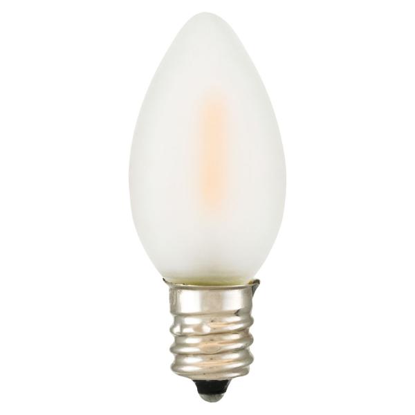 旭光電機 旭光 LEDフィラメントタイプ電球 ローソク球(深赤系電球色/0.2W/C7/E12/フロスト) C7E12-0.2W..