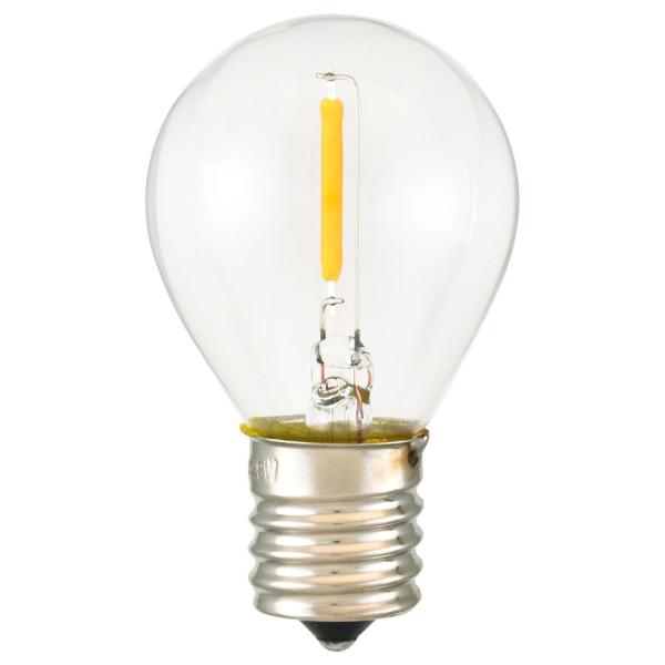 旭光電機 旭光 LEDフィラメントタイプ電球 ボール球(深赤系電球色/0.8W/S35/E17) S35E17-0.8WC21