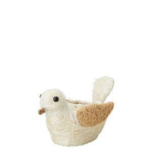 ケー・イー・アイ ひだまりアニマルポット 小鳥 アイボリー (5394)