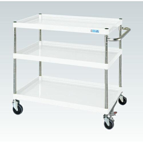 サカエ CSパールワゴン中量タイプ フロアストッパー付 パールホワイト CSP-6083FSW (2229585)