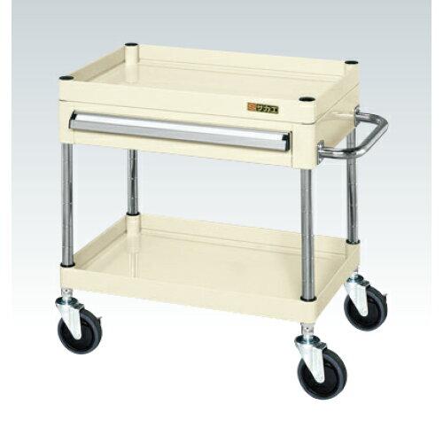 サカエ CSパールワゴン中量タイプ 引出し付 アイボリー CSP-6062ASEI (2229665)