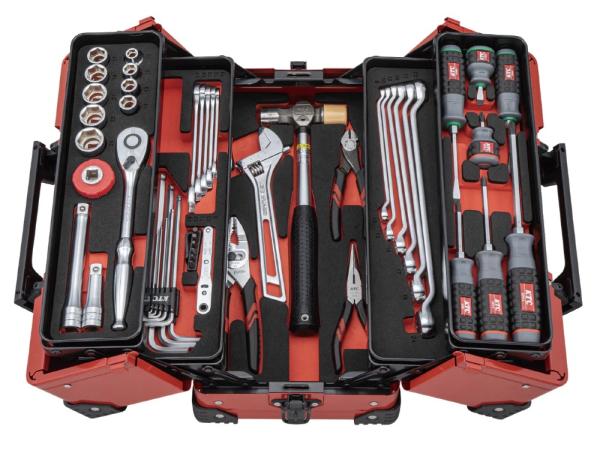 KTC(京都機械工具) SK45226WZR [両開きメタルケースセット52点(レッド)]