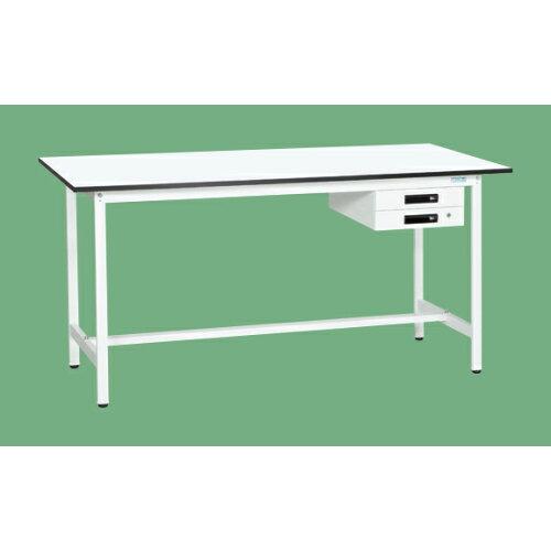 サカエ 軽量立作業台KADタイプ 抗菌加工 キャビネット2段付 1500×750×900mm KAD-157BMW (2228302)