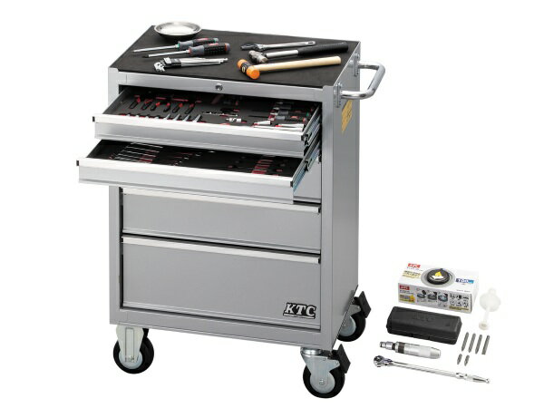 KTC(京都機械工具) KTC 2026SKセール限定品 ローラーキャビネットセット[72点](5段5引出し)シルバー SK37226RXS