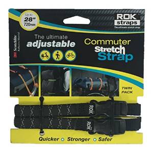 ROK straps (ロックストラップ) Commuter ストレッチ ストラップ ブラック リフレクティブ 2本入り ROK00332