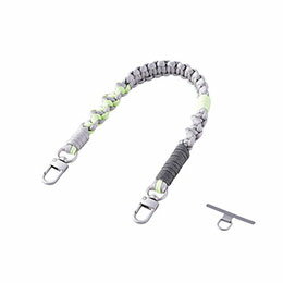 ELECOM エレコム スマホハンドストラップ/ストラップホールシート付属/編み物/グレー(P-STHKNGY)(2.0)