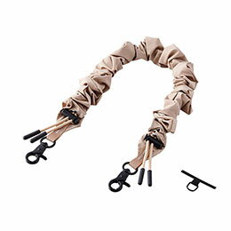 ELECOM エレコム スマホハンドストラップ/ストラップホールシート付属/シュシュ/ベージュ(P-STHSCOBG)