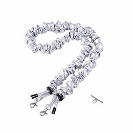 ELECOM エレコム スマホショルダーストラップ/ストラップホールシート付属/シュシュ/シルバー(P-STSDH1..