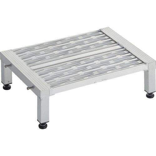 TRUSCO トラスコ中山 TRUSCO 高床式アルミ製ステップ グレーチング仕様 600X450XH190〜220 (TFSGH0645AL 8000)