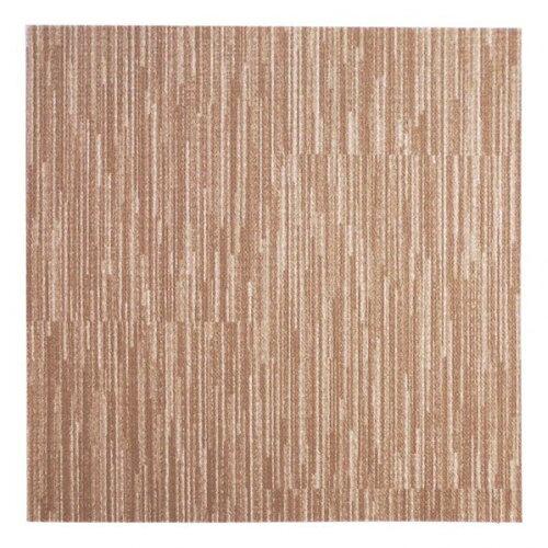 Floor Materials - 富双合成 貼ってはがせるフロアパネル 約45cm×45cm 4枚入り ストライプ ベージュ・PTT01 (1395505)