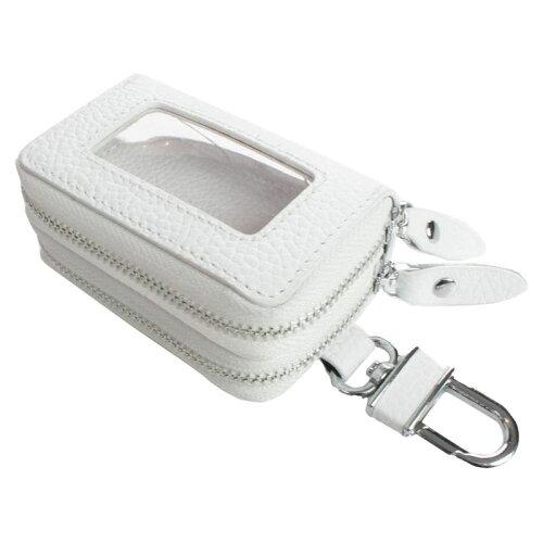 イフ AWESOME(オーサム) スマートキーケース クリア窓付きダブルファスナータイプ ホワイト ASK-CMW003 (1255109)