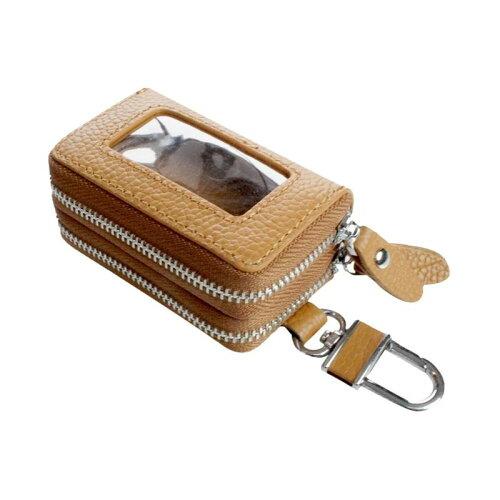 イフ AWESOME(オーサム) スマートキーケース クリア窓付きダブルファスナータイプ ブラウン ASK-CMW011 (1255117)