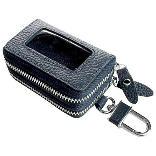 イフ AWESOME(オーサム) スマートキーケース クリア窓付きダブルファスナータイプ ネイビー ASK-CMW012 (1255118)