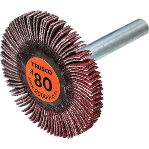 TRUSCO トラスコ中山 TRUSCO セラミックフラップホイール 軸径6mm #80 外径40×幅5×...