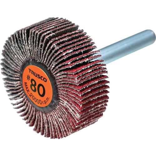 TRUSCO トラスコ中山 TRUSCO セラミックフラップホイール 軸径6mm #80 外径40×幅15×軸長40 (5個入) (TCF4015CE80 3100)